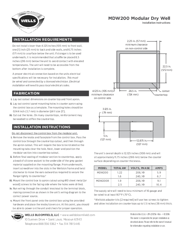 Installation & Operation