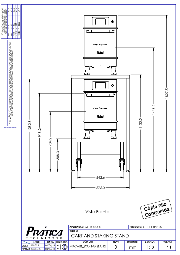 Copa Stacking Stand Diagram