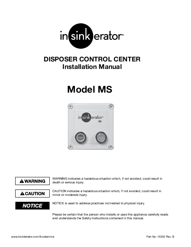 MS Control Panel Installation Manual