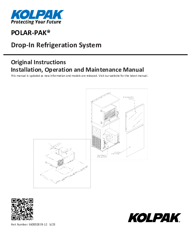 Drop-In Refrigeration Installation Operation Manual