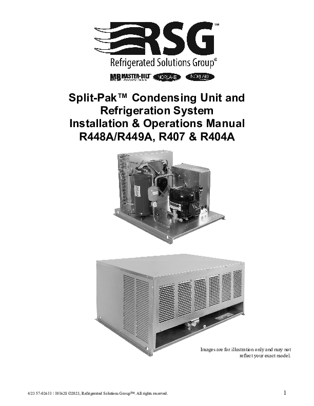 Split-Pak Refrigeration Systems Manual