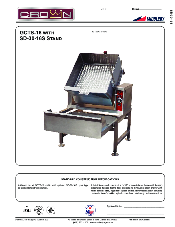 GCTS-16 W/ SD-30-16S Stand