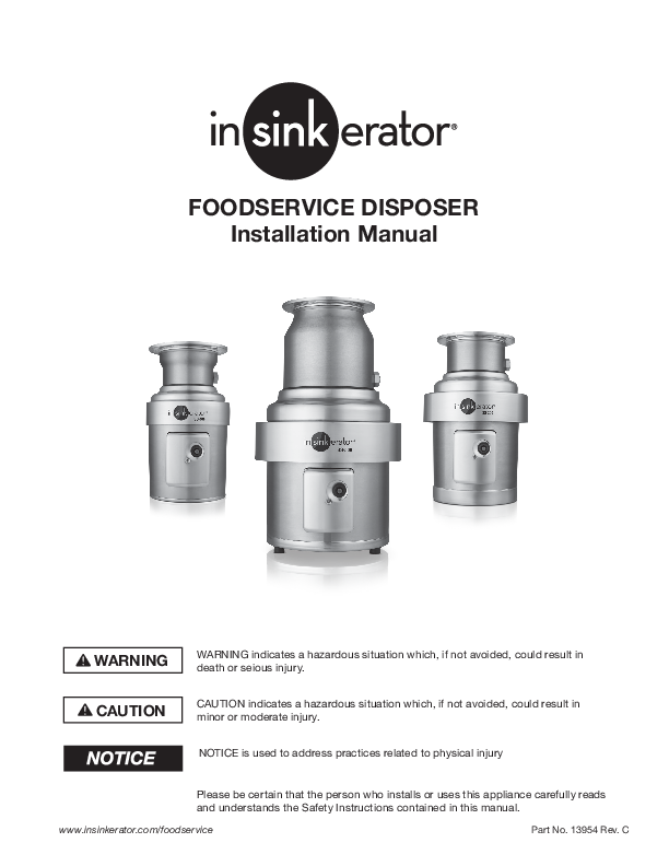 SS Disposer Installation Manual