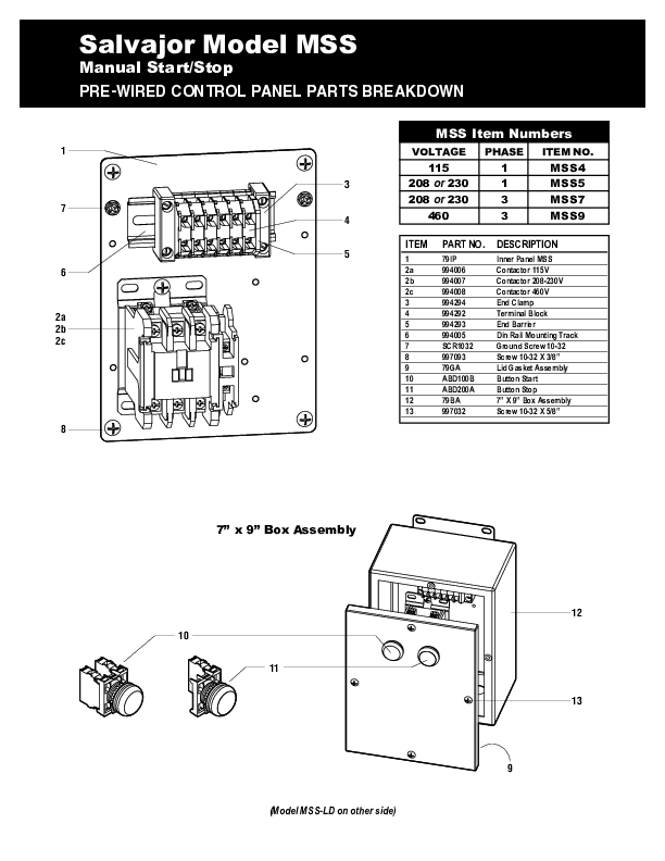 Parts List 1