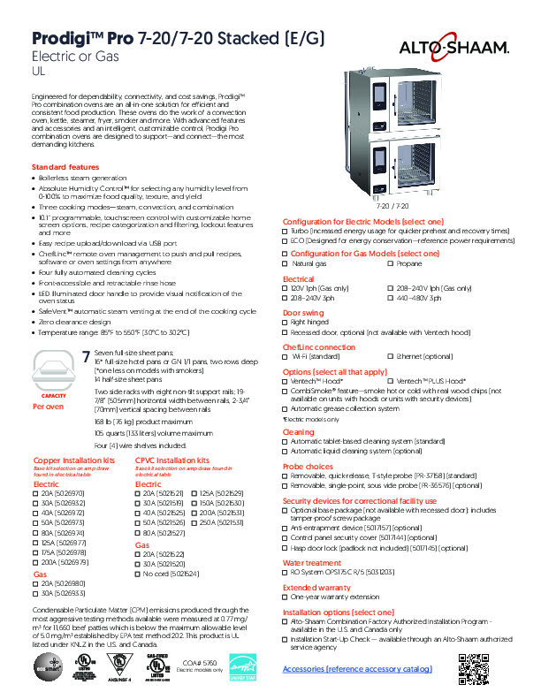 Prodigi Pro Stacked Spec Sheet