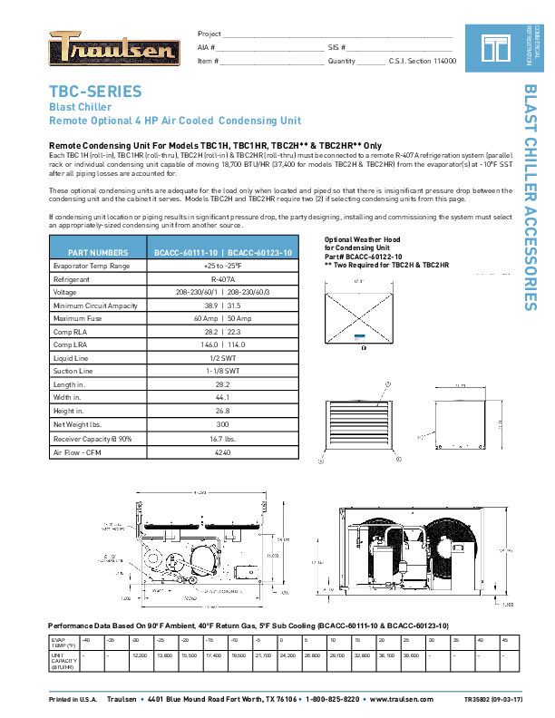 Blast Chiller Remote Options