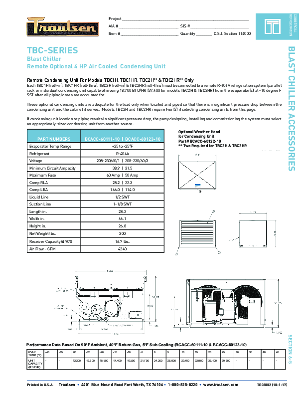 Blast Chiller Remote Options