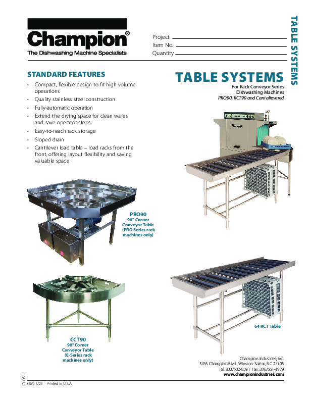 Table Systems