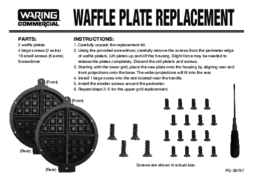 Plate Replacement Instructions