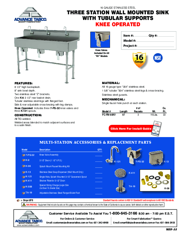 Cutsheet