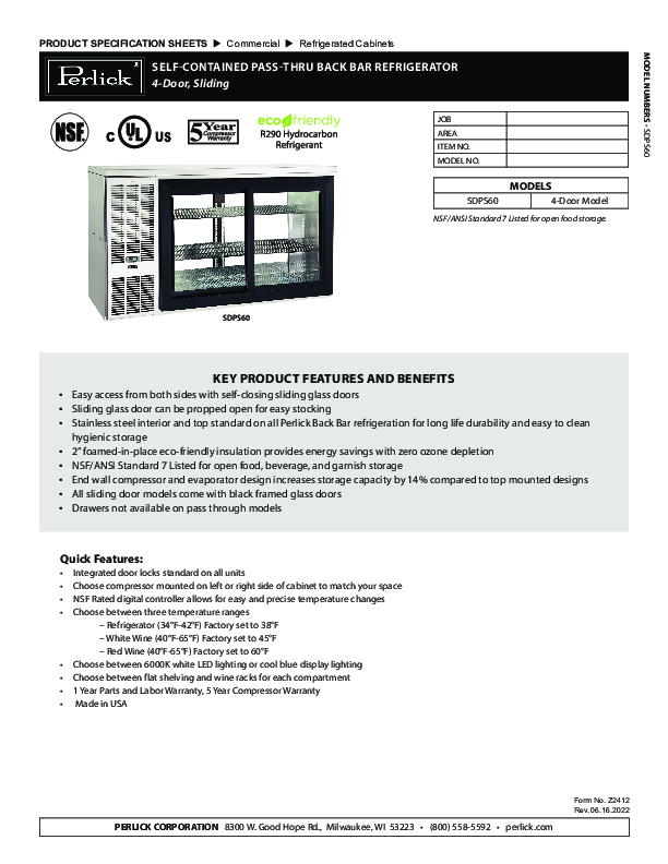 Cutsheet