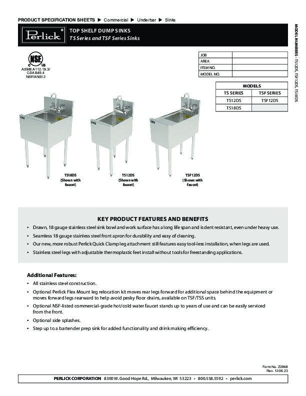 Cutsheet