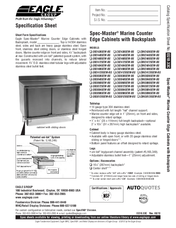 Cutsheet