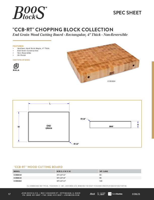 Cutsheet