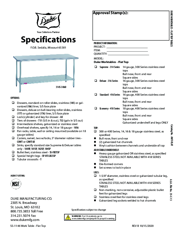 Cutsheet