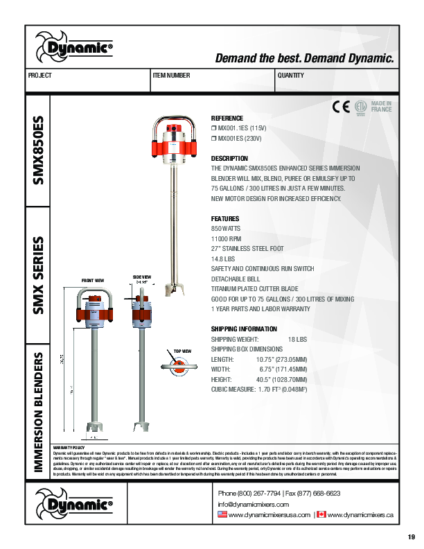 Cutsheet