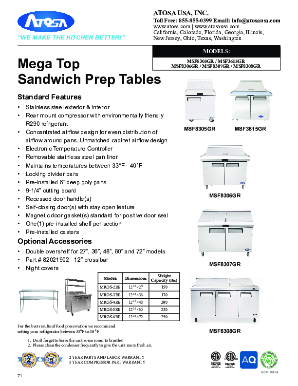 Cutsheet