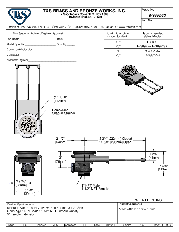 Cutsheet