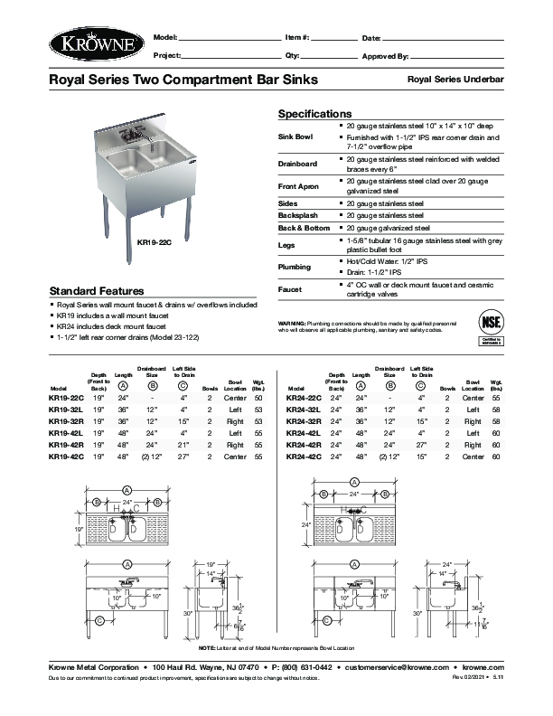 Cutsheet