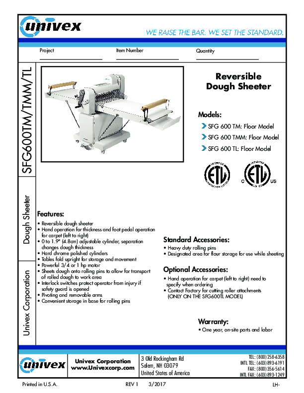 Cutsheet