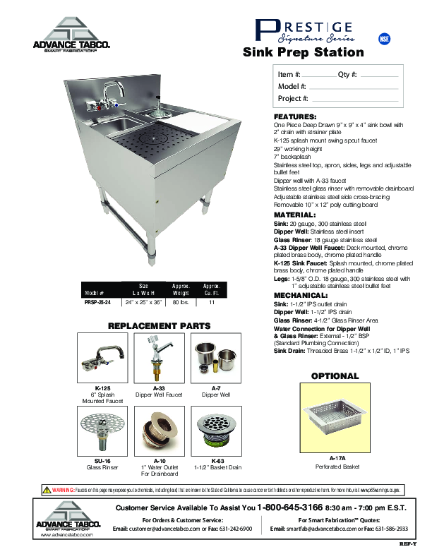 Cutsheet