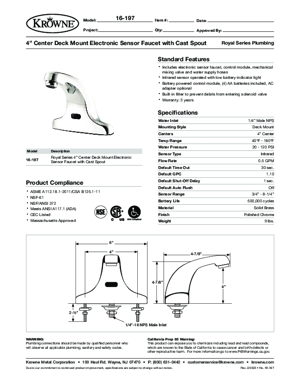 Cutsheet