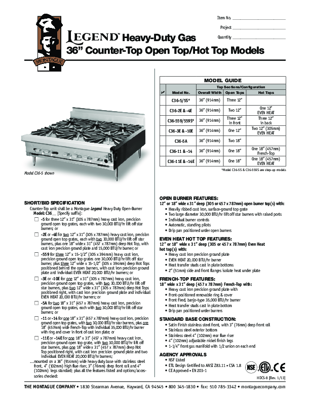 Cutsheet