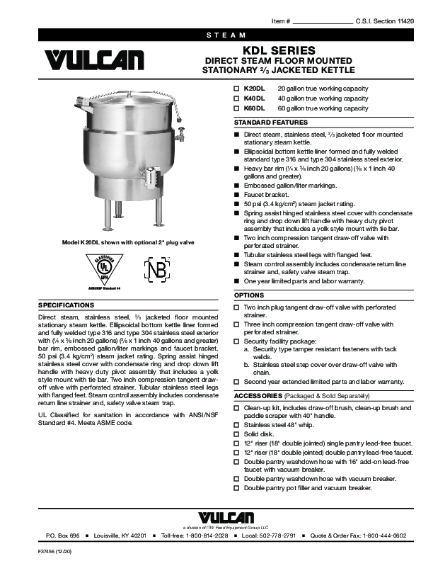 Cutsheet