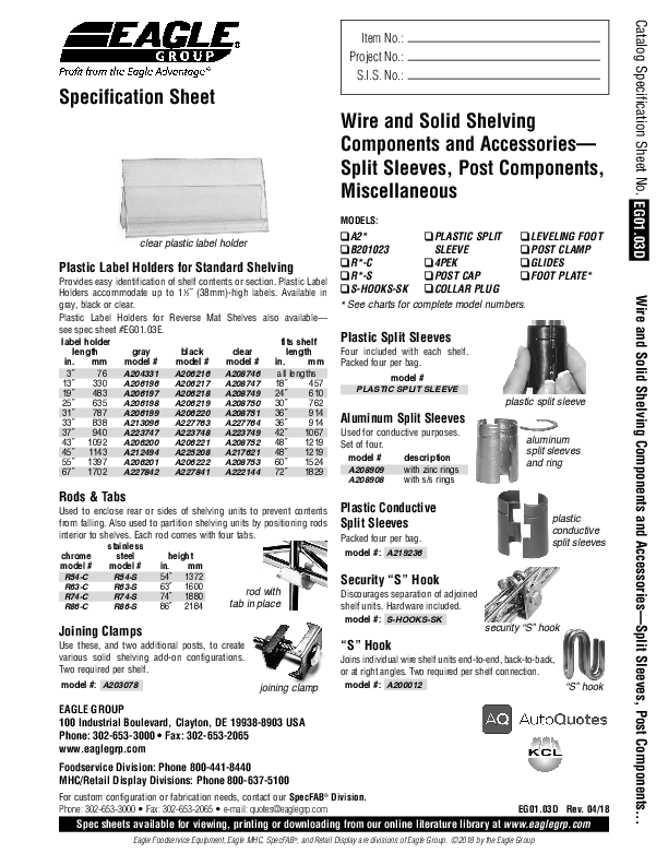 Cutsheet