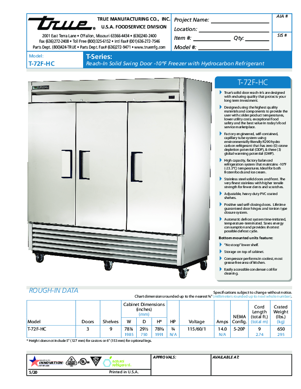 Cutsheet