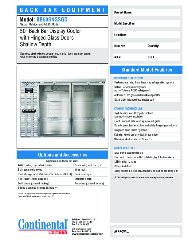 Cutsheet