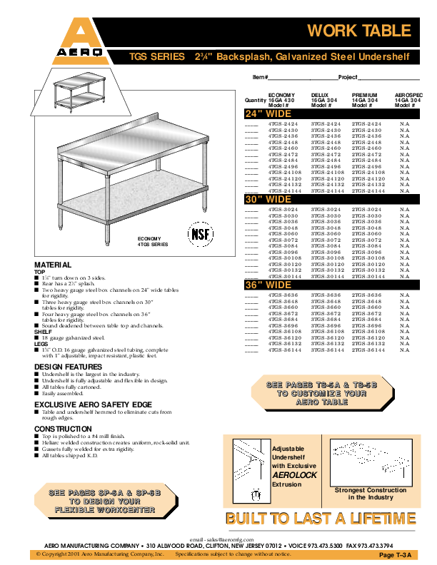 Cutsheet