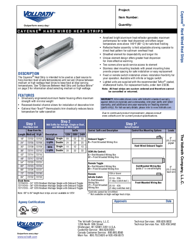 Cutsheet