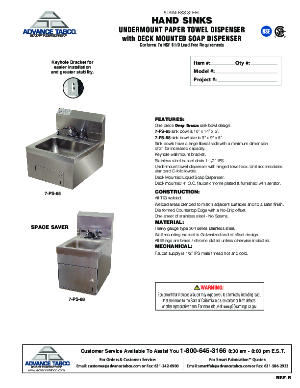 Cutsheet