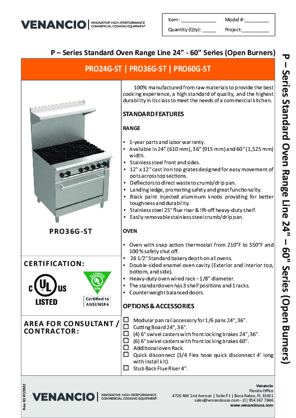 Cutsheet