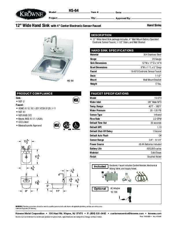 Cutsheet