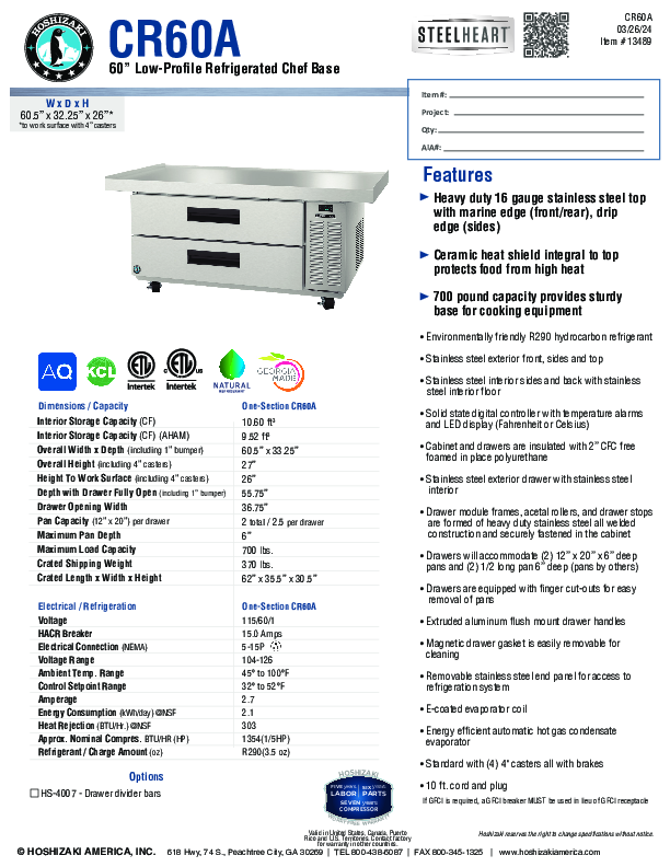 Cutsheet