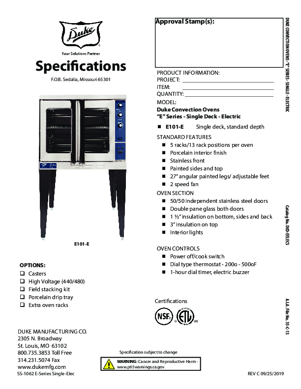 Cutsheet