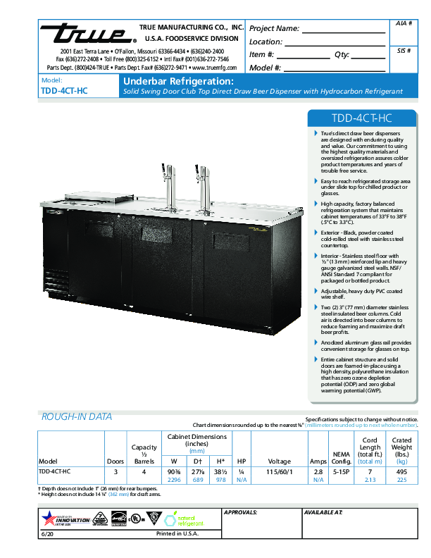 Cutsheet