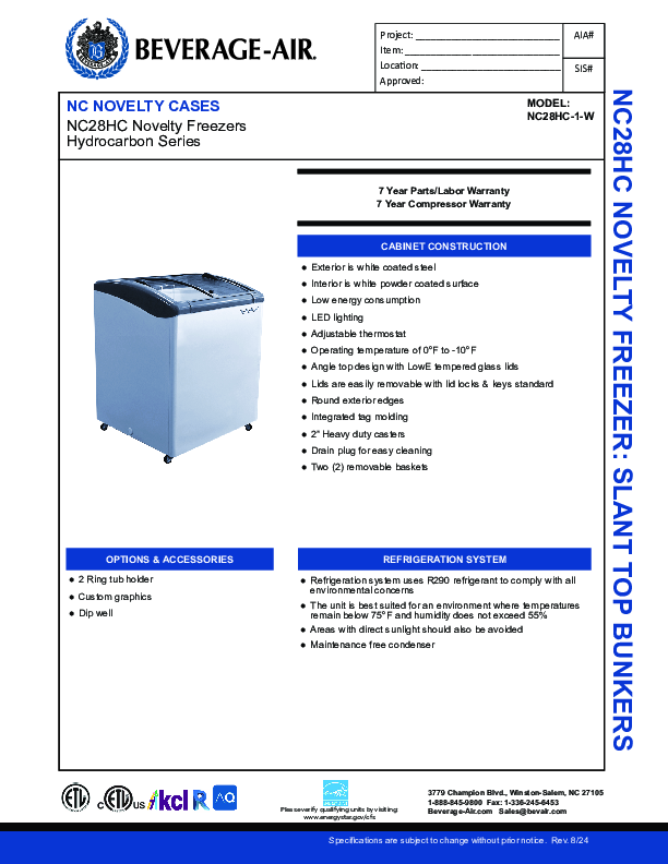 Cutsheet