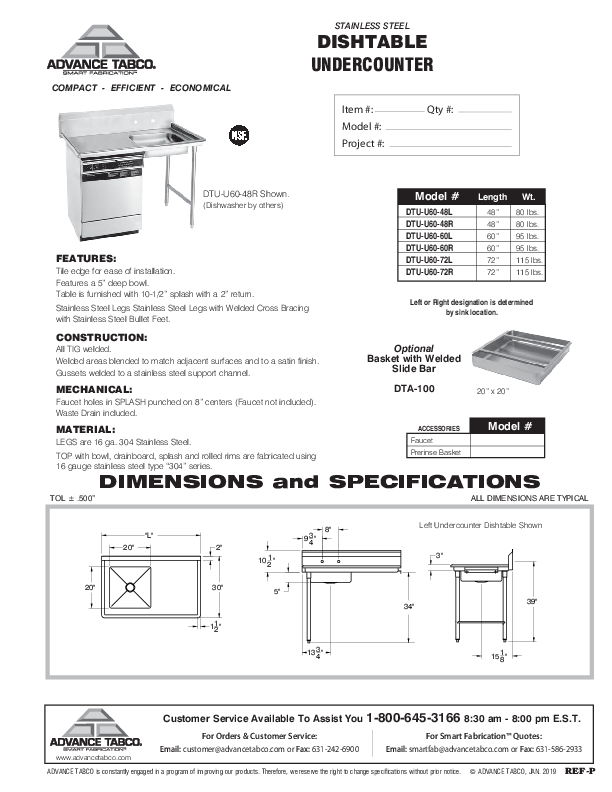 Cutsheet