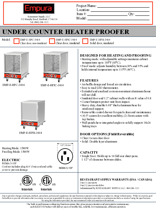 Cutsheet