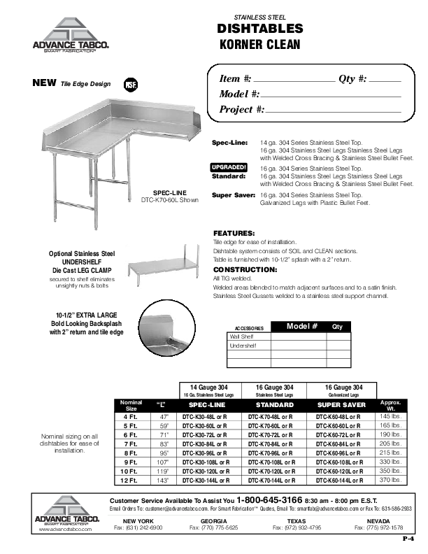 Cutsheet