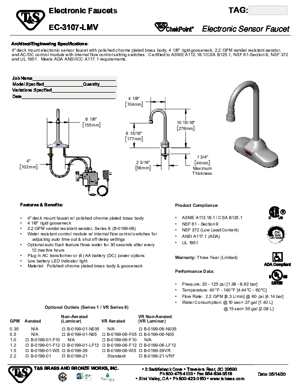 Cutsheet