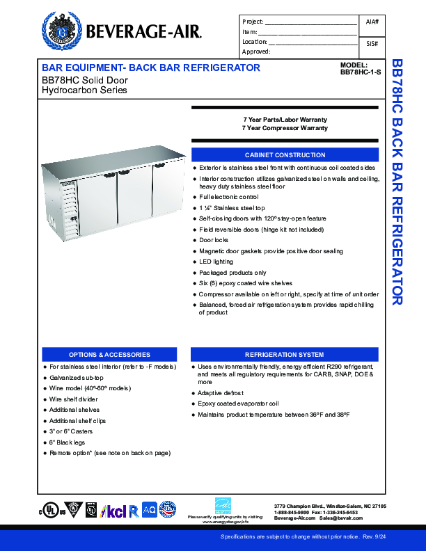 Cutsheet