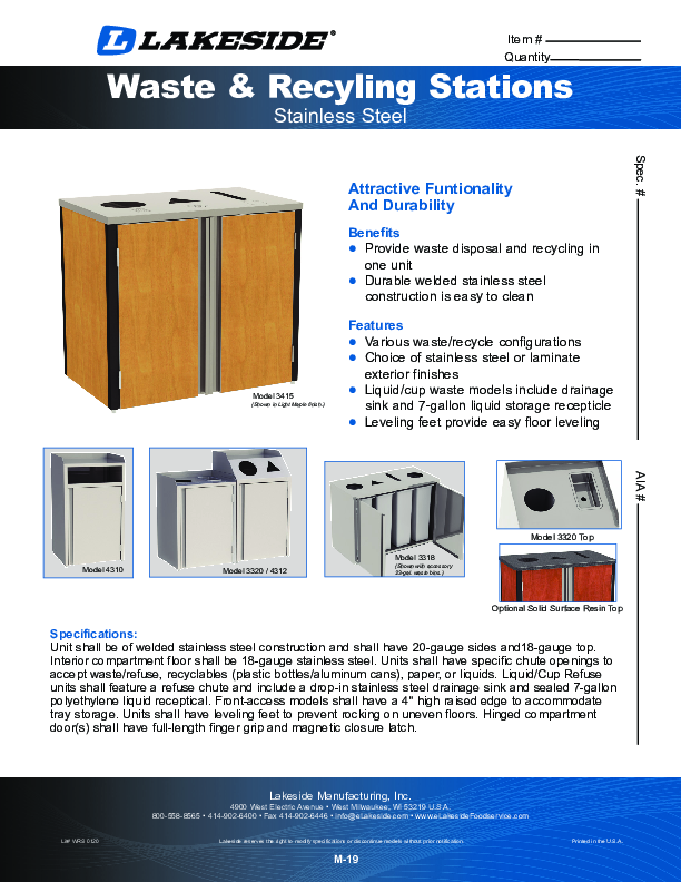 Cutsheet