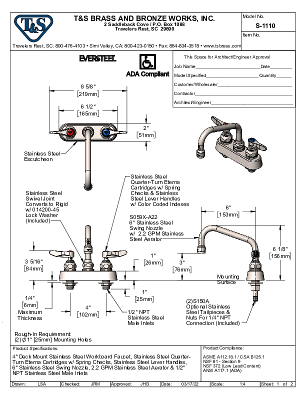 Cutsheet