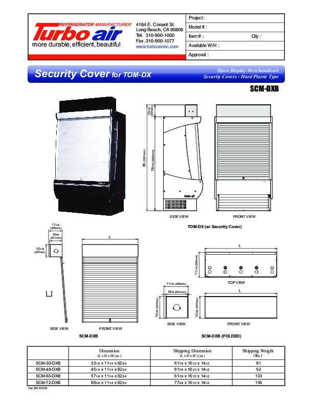 Cutsheet