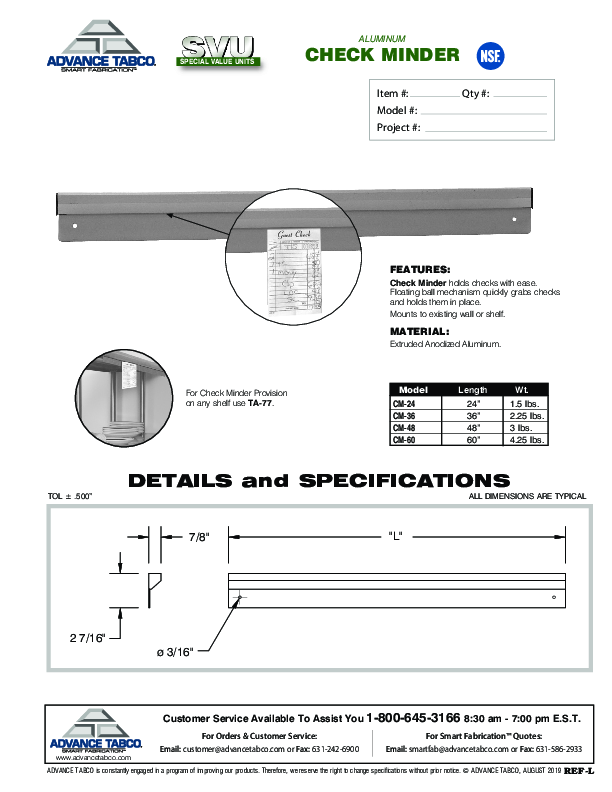 Cutsheet