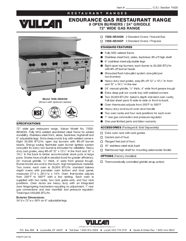 Cutsheet